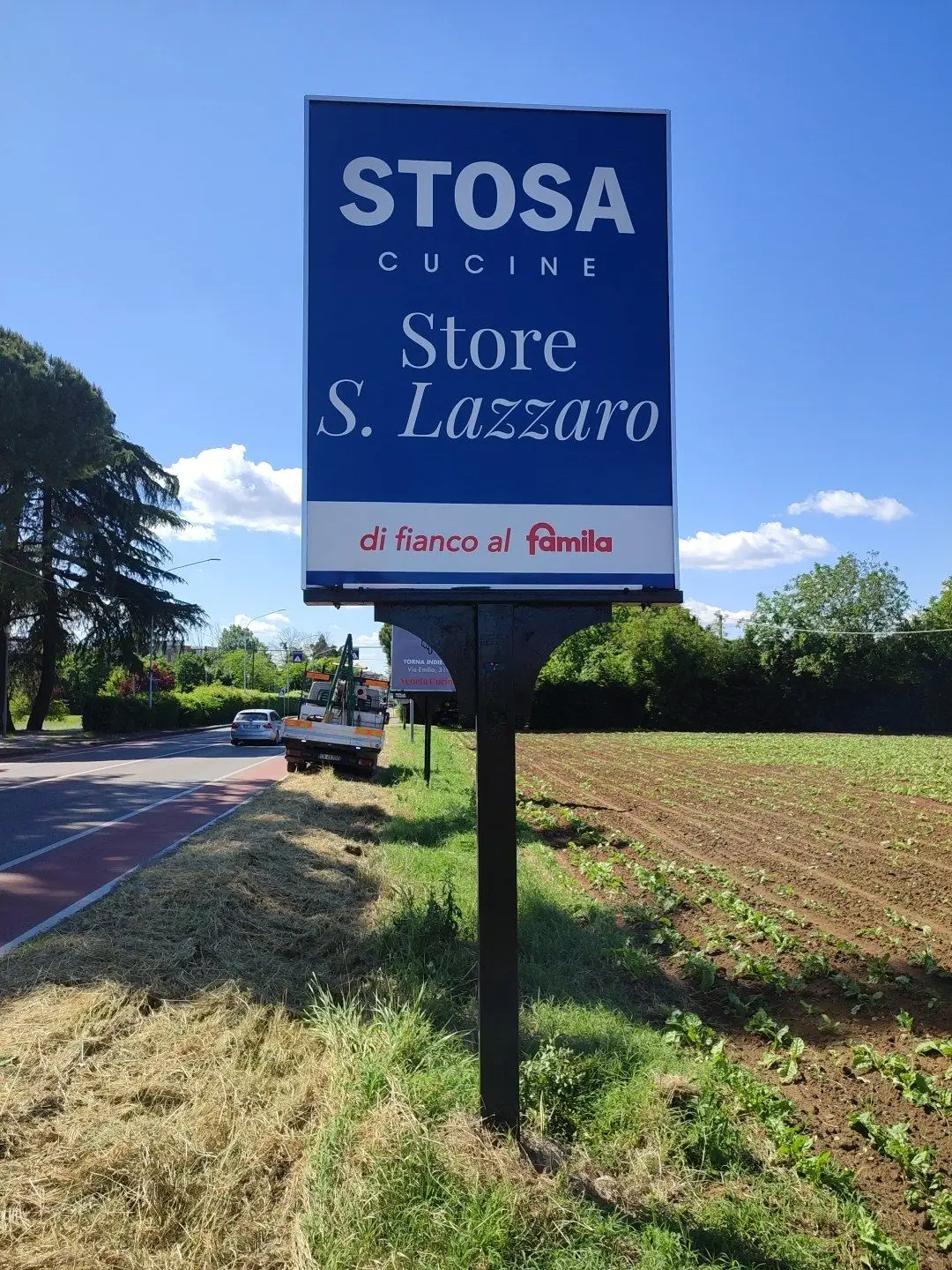 Cartello pubblicitario Stosa Cucine Store, San Lazzaro (BO)